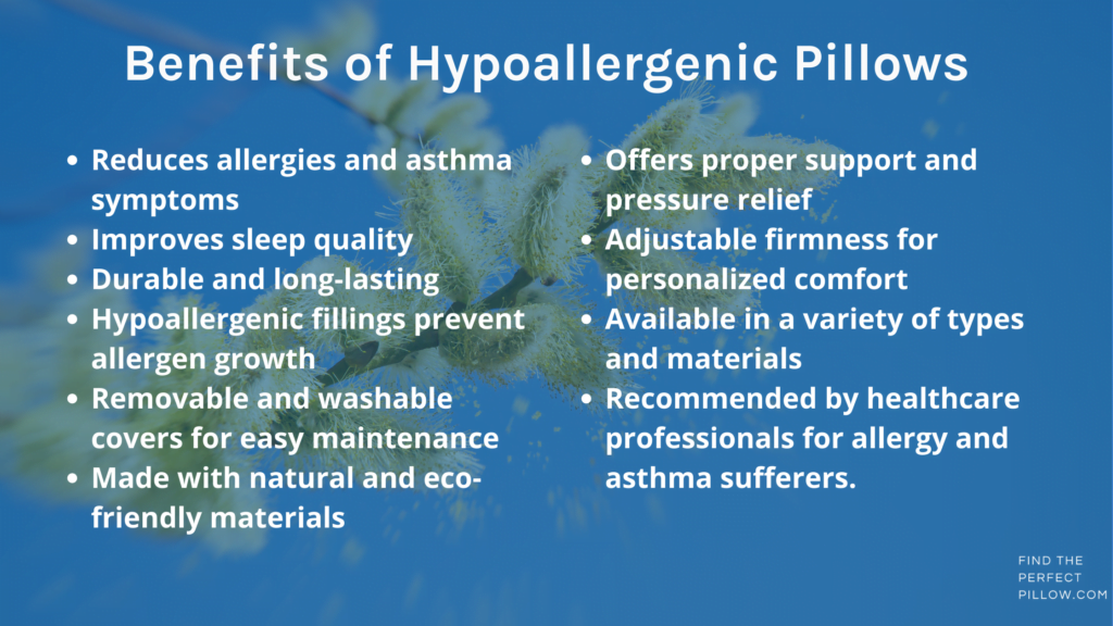 Benefits of Hypoallergenic Pillows