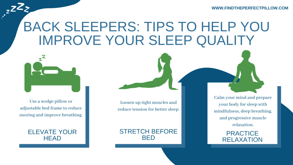 Back sleepers tips to help you improve your sleep quality- Findtheperfectpillow.com